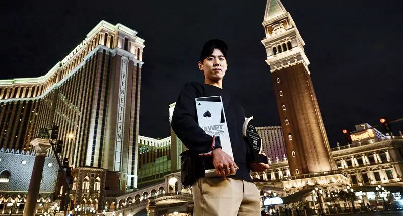 Sung Joo Hyun after winning the WPTDeepStacks Venetian main event. Credit: WPT / Joe Giron