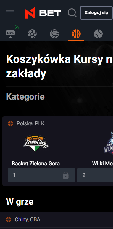 Zakłady na koszykówkę w N1 Bet